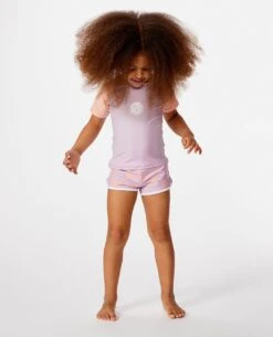 Sea Mist Short Sleeve Rash Vest - Girls (0-8 Years)