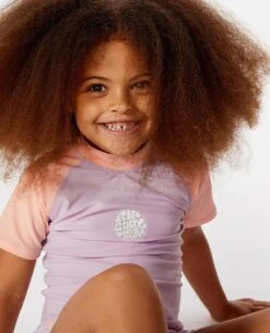 Sea Mist Short Sleeve Rash Vest - Girls (0-8 Years) -Wetsuits Ready 003jrv 3282 4