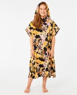 Swell Hooded Towel - Girls (8-16 Years) -Wetsuits Ready 005gto 0090 1 1 1