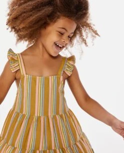 Dreamer Stripe Dress - Girls (0-6 Years) -Wetsuits Ready 005jdr 3282 4