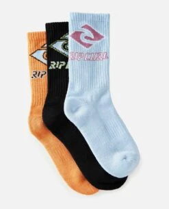 Boys Diamond Crew Sock - 3 Pack