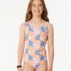 Surf Revival One Piece Swimsuit - Girls (8-14 Years) 2 Surf Revival One Piece Swimsuit - Girls (8-14 Years) -Wetsuits Ready 00xgsw 0108 1
