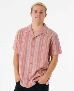 Topanga Vert Stripe Short Sleeve Shirt -Wetsuits Ready 016msh 0577 1