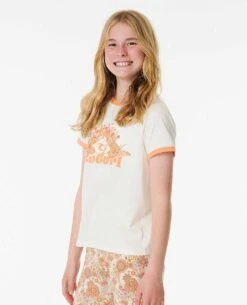 Sun Catcher Ringer Tee - Girl (8-14 Years) 8 Sun Catcher Ringer Tee - Girl (8-14 Years) -Wetsuits Ready 01kgte 3021 3