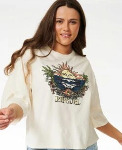 Shore Break Heritage Crop Tee