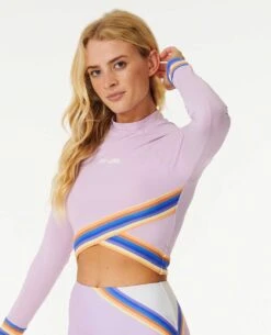 Sunrise Striped Long Sleeve Crop Top -Wetsuits Ready 0bnwsw 0108 3