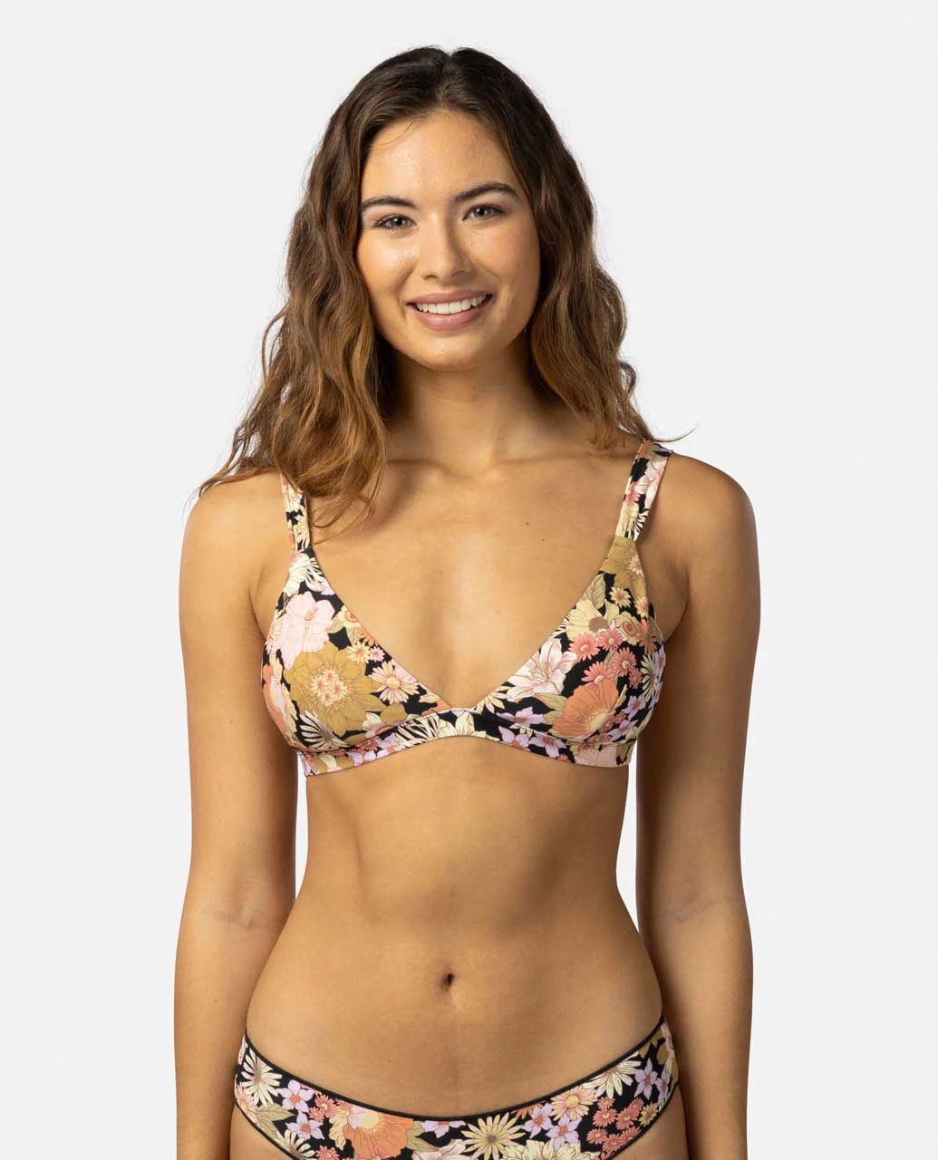 Mystic Floral Fixed Triangle Bikini Top 3 Mystic Floral Fixed Triangle Bikini Top
