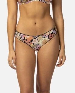 Mystic Floral Cheeky Coverage Hipster Bikini Bottoms