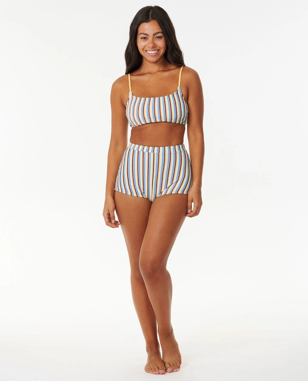 Tropics Stripe Longline Crop Bikini Top 6 Tropics Stripe Longline Crop Bikini Top - Image 4