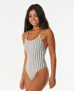 Tropics Stripe Cheeky Coverage One Piece Swimsuit -Wetsuits Ready 0dlwsw 3282 3