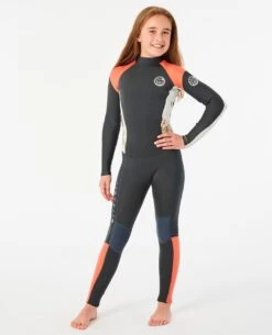 Junior Girl's Dawn Patrol 3/2 Back Zip Wetsuit -Wetsuits Ready 112gfs 8059 4