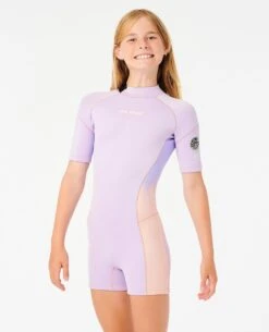 Dawn Patrol Back Zip Short Sleeve Spring - Girls (8-16 Years) -Wetsuits Ready 112gsp 0108 2