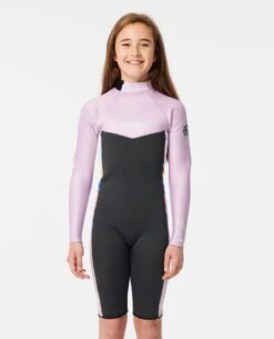Girls Dawn Patrol 2mm Back Zip Long Sleeve Springsuit