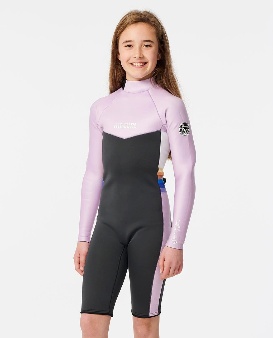 Girls Dawn Patrol 2mm Back Zip Long Sleeve Springsuit 4 Girls Dawn Patrol 2mm Back Zip Long Sleeve Springsuit - Image 2