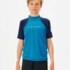 Shockwaves Short Sleeve UPF Rash Vest - Boys (8-16 Years) -Wetsuits Ready 118brv 0070 1