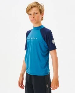 Shockwaves Short Sleeve UPF Rash Vest - Boys (8-16 Years) -Wetsuits Ready 118brv 0070 2