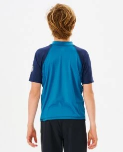 Shockwaves Short Sleeve UPF Rash Vest - Boys (8-16 Years) -Wetsuits Ready 118brv 0070 3