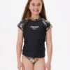 Cosmic Paradise Short Sleeve Rash Vest - Girls (8-16 Years) -Wetsuits Ready 119grv 8264 1