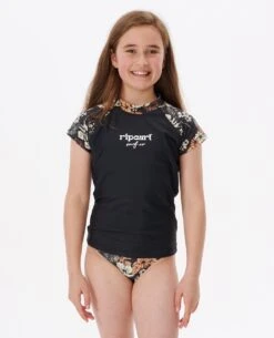 Cosmic Paradise Short Sleeve Rash Vest - Girls (8-16 Years)