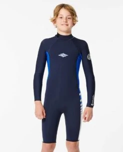Boys Dawn Patrol Long Sleeve 2mm Back Zip Short Leg Wetsuit
