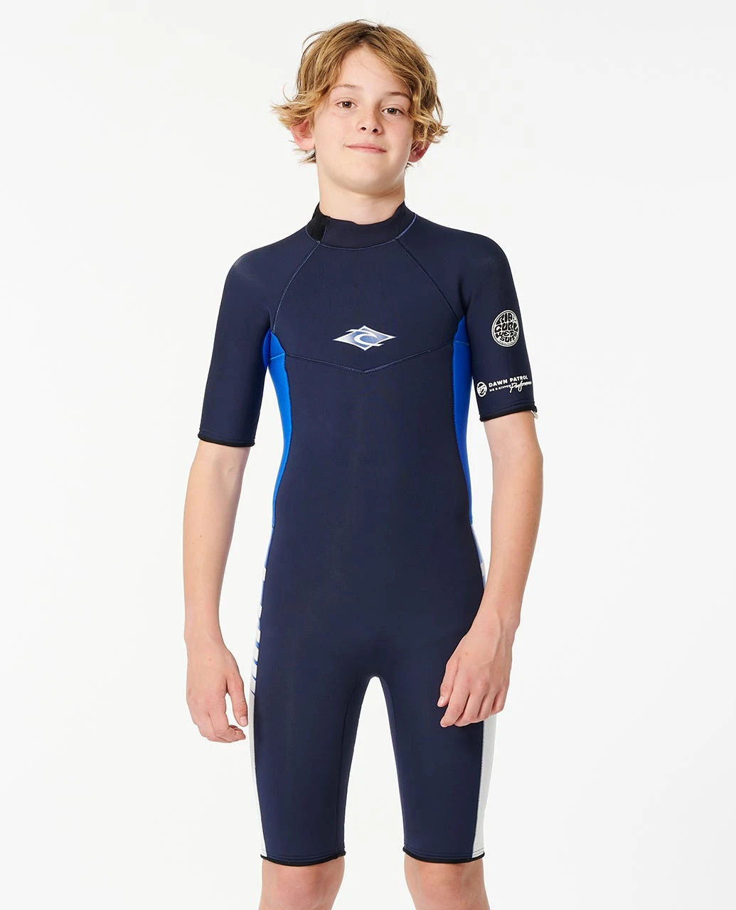 Boys Dawn Patrol Short Sleeve 2mm Back Zip Springsuit 3 Boys Dawn Patrol Short Sleeve 2mm Back Zip Springsuit