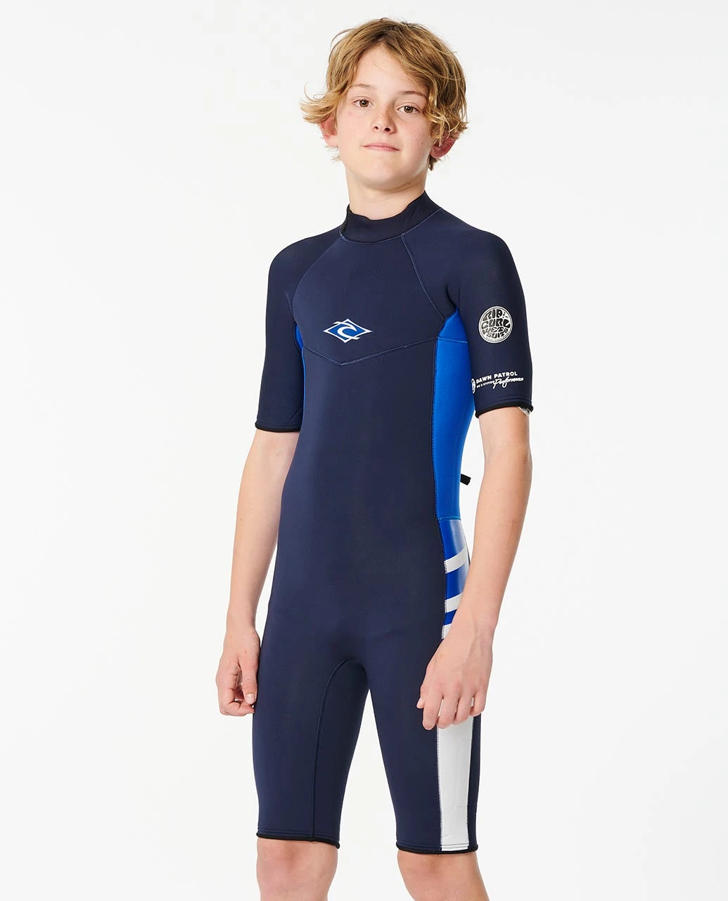 Boys Dawn Patrol Short Sleeve 2mm Back Zip Springsuit 5 Boys Dawn Patrol Short Sleeve 2mm Back Zip Springsuit - Image 3