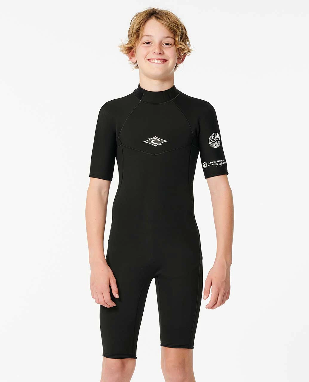 Boys Dawn Patrol Short Sleeve 2mm Back Zip Springsuit 4 Boys Dawn Patrol Short Sleeve 2mm Back Zip Springsuit - Image 2