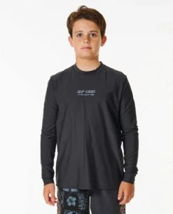 Pure Surf Logo UV Long Sleeve Rash Vest - Boys (8-16 Years)