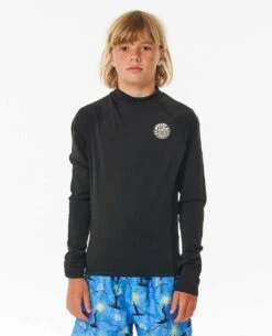 Icons UV Brushed Long Sleeve Rash Vest - Boys (8-16 Years)