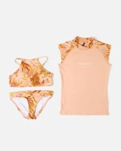 Sunday Swell Short Sleeve Rash Guard Set - Girls (8-16 Years)
