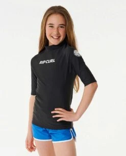Classic Surf Short Sleeve Rash Vest - Girls (8-16 Years)