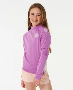 Icon Brushed Long Sleeve Rash Vest - Girls (8-16 Years)