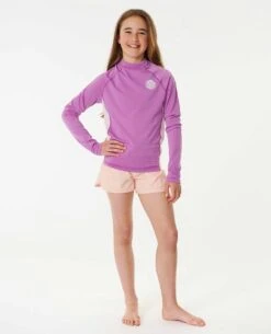 Icon Brushed Long Sleeve Rash Vest - Girls (8-16 Years) -Wetsuits Ready 12agrv 8870 4